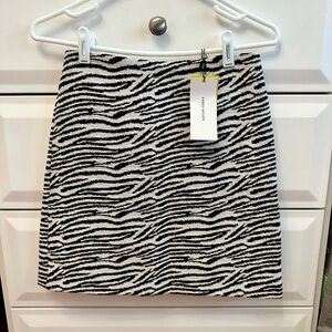 Zebra Print Mini Skirt Karen Mullen Size 2